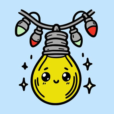 small bulb of a garland