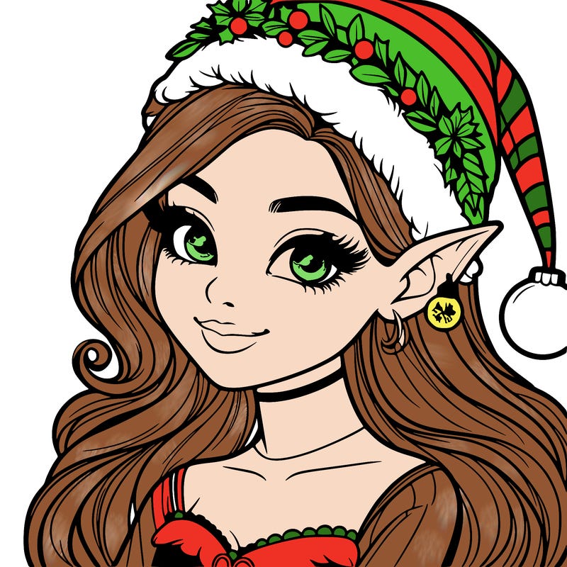 christmas girl elf realistic