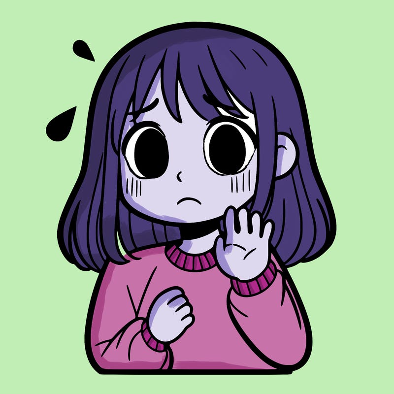 a girl who is afraid