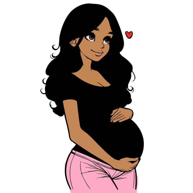 realistic pregnant girl