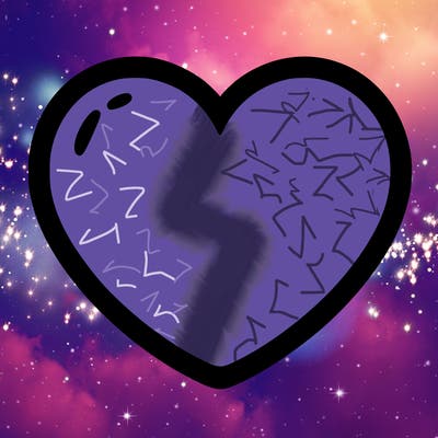 a blank heart