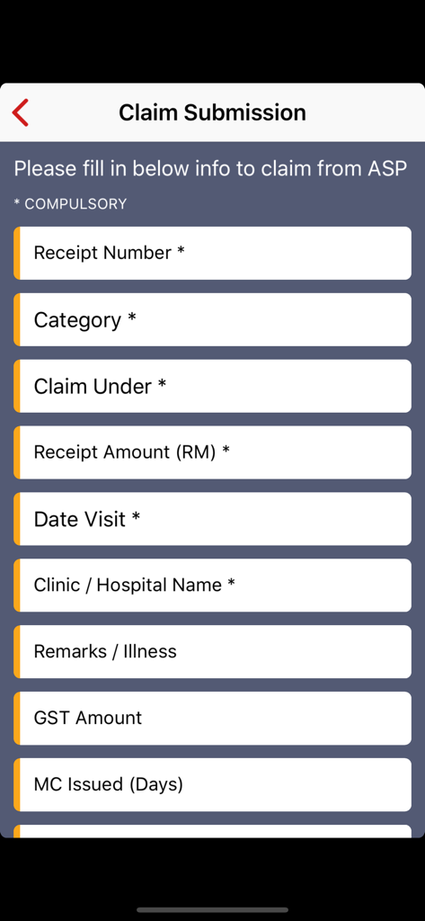 ASP Healthcare - ASP Healthcare medical claim submission form
