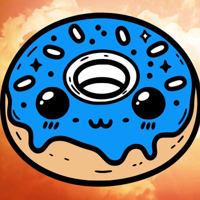 simple cute donut