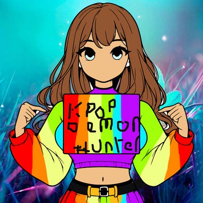 girl holding a blank sign in a long sleeve crop top