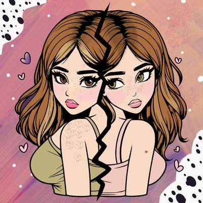 realistic girl split