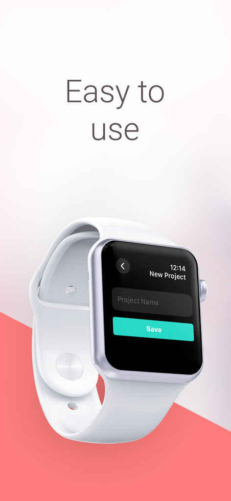 Apple Watch displaying the new project creation screen for the Knitting and Crochet Row Counter app.