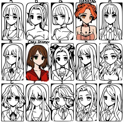 girls that look diffrent anime