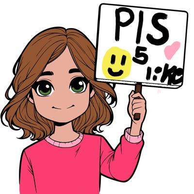 realistic girl holding up a sign