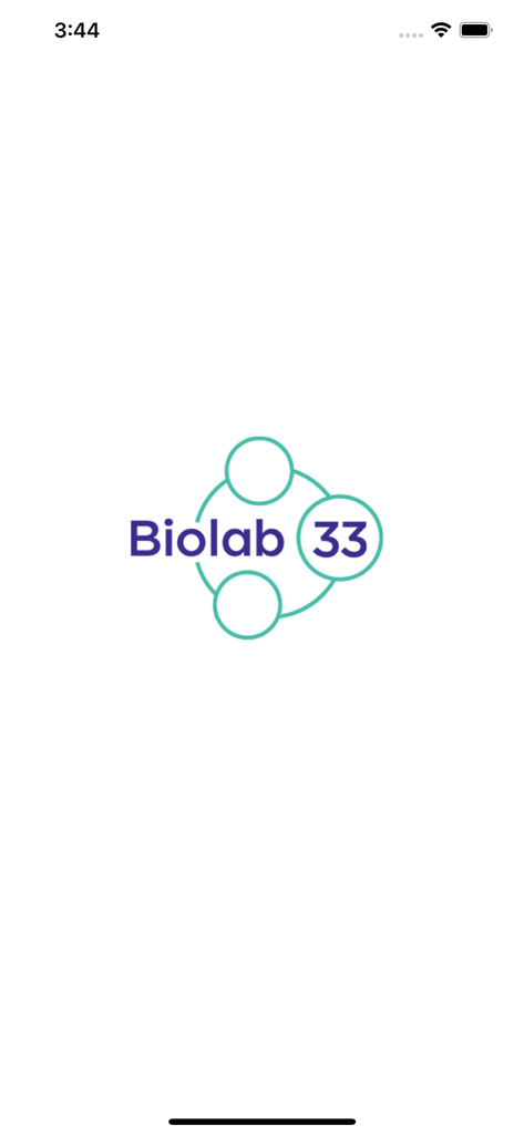 Biolab 33 - Biolab 33 medical app logo on splash screen