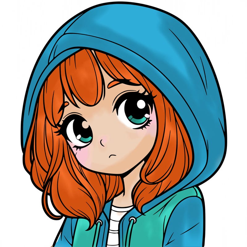 girl in hoodie