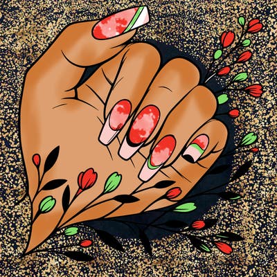 nails with french tip