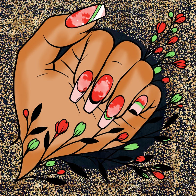 nails with french tip