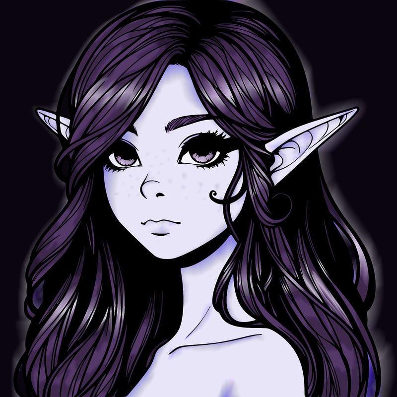 elf girl realistic dark fantasy