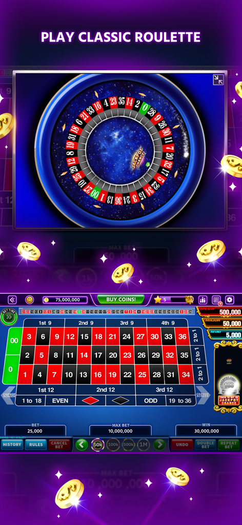 Lucky North Casino Games - Classic roulette wheel and betting table interface in the Lucky North Casino app