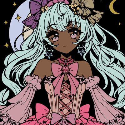 gorgeous anime magical girl