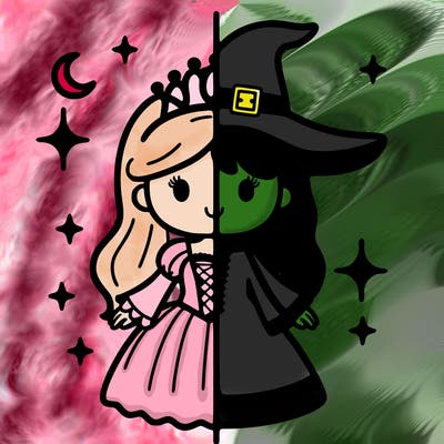 split princess and witch