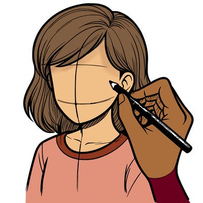 drawing a realistic person