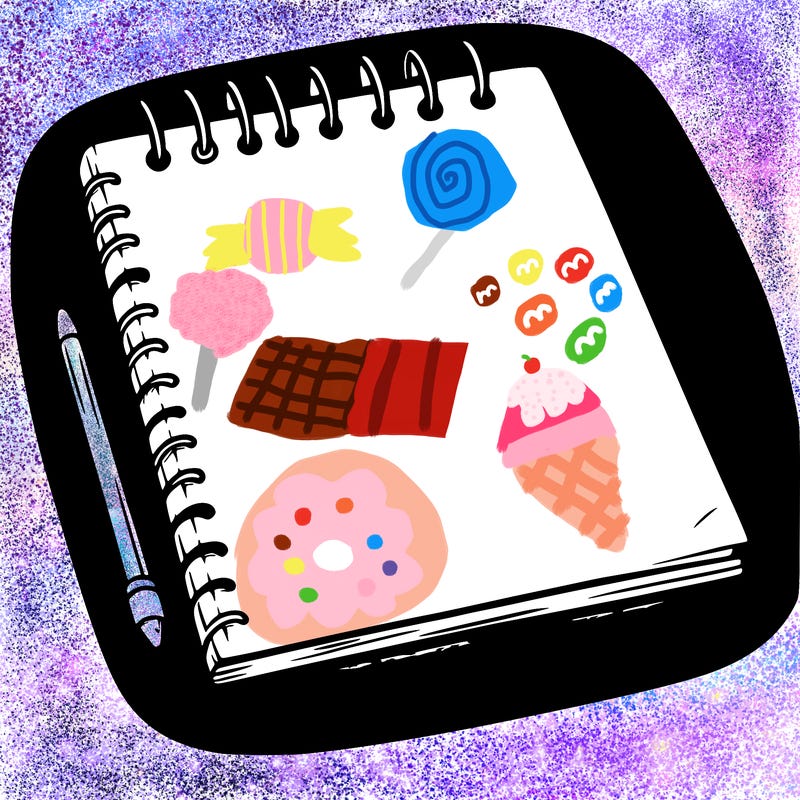 a blank sketch pad