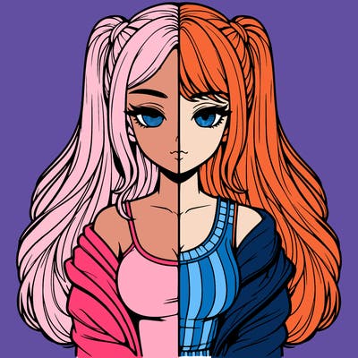 realistic girl split