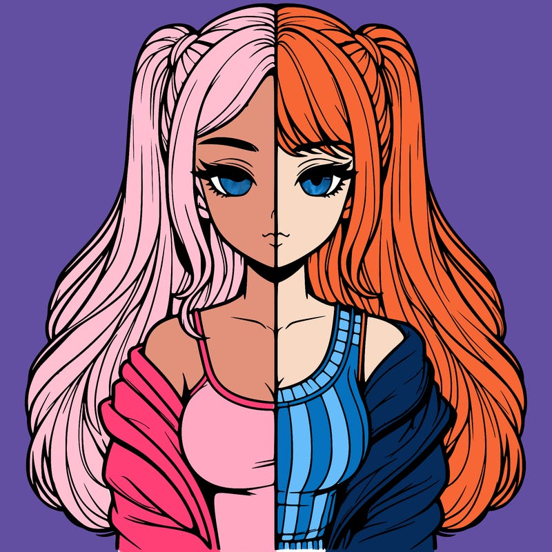 realistic girl split