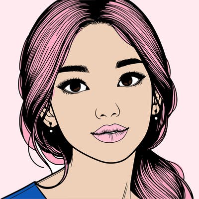 beautiful realistic asian woman