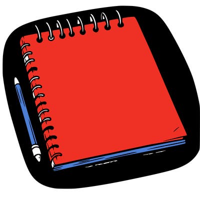 a blank sketch pad