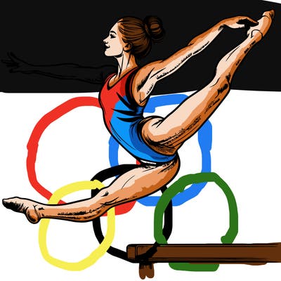 realistic professional gymnast