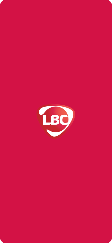 LBC Express - LBC Express app logo on a red background splash screen