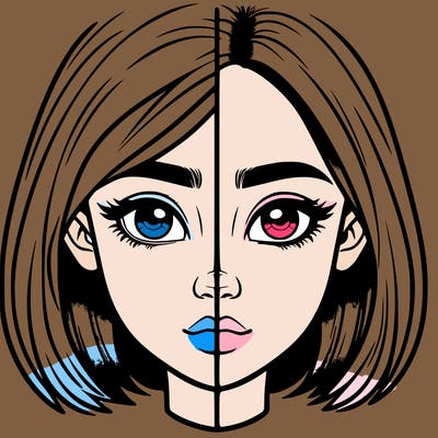 realistic girl split