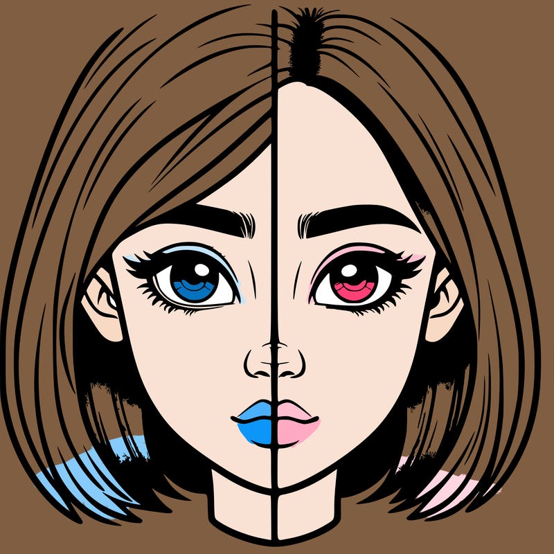 realistic girl split