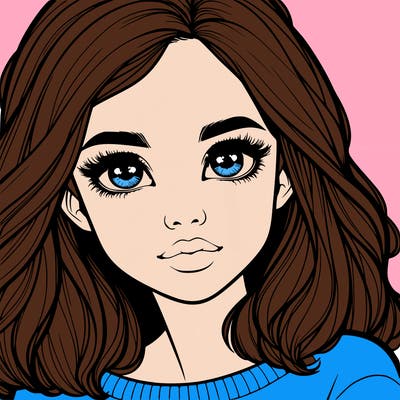 realistic girl whith cute eyes