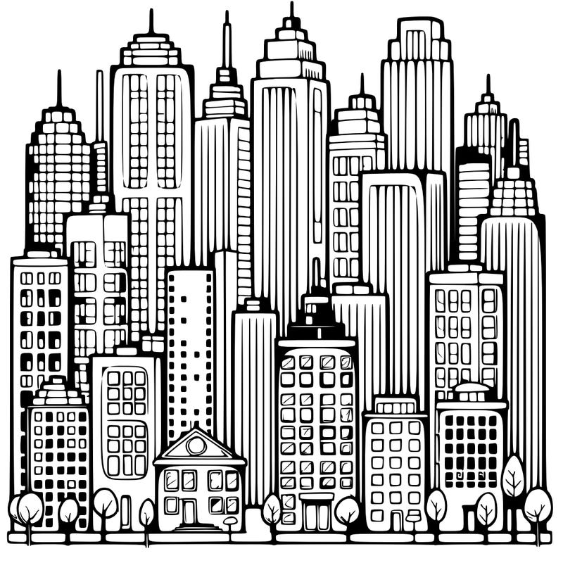 a city with skyscrapers