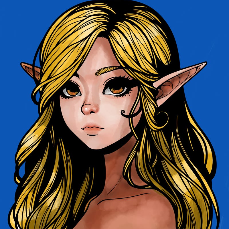 elf girl realistic dark fantasy