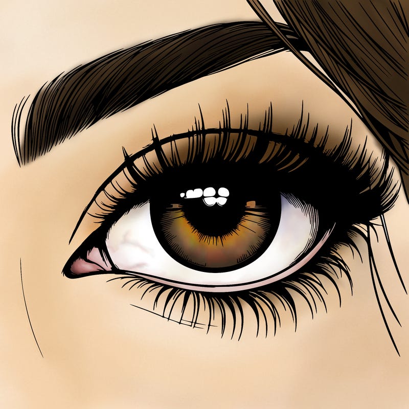 realistic girl eye