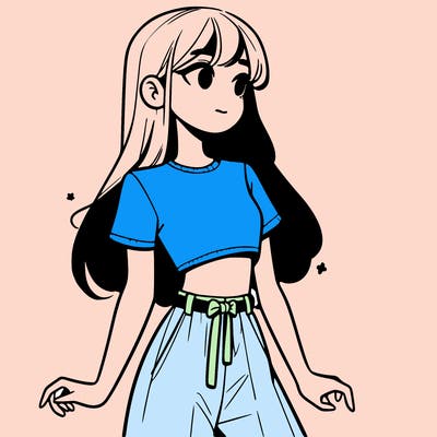 girl in a cute crop top