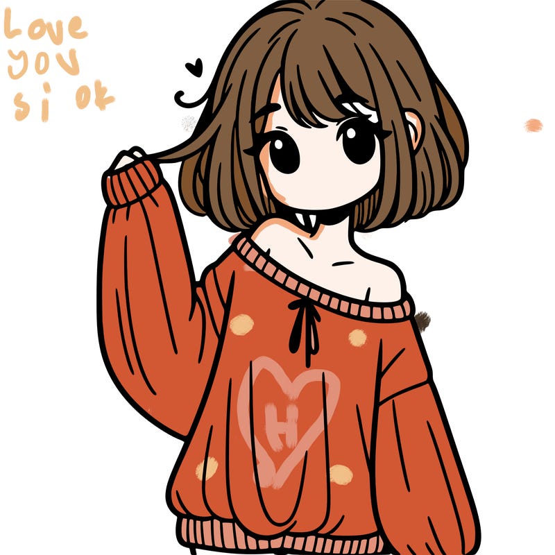 girl in baggy sweater hanging off her shoulder