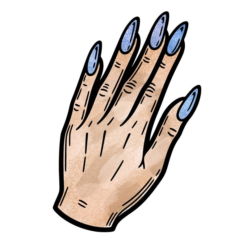 hand with nails