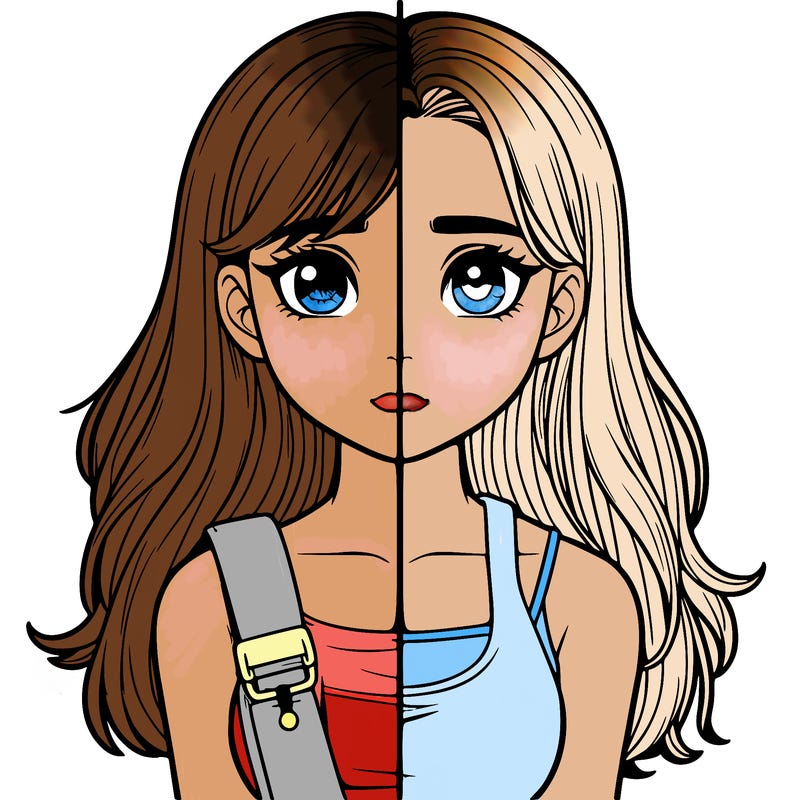 realistic girl split