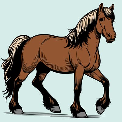 realistic horse
