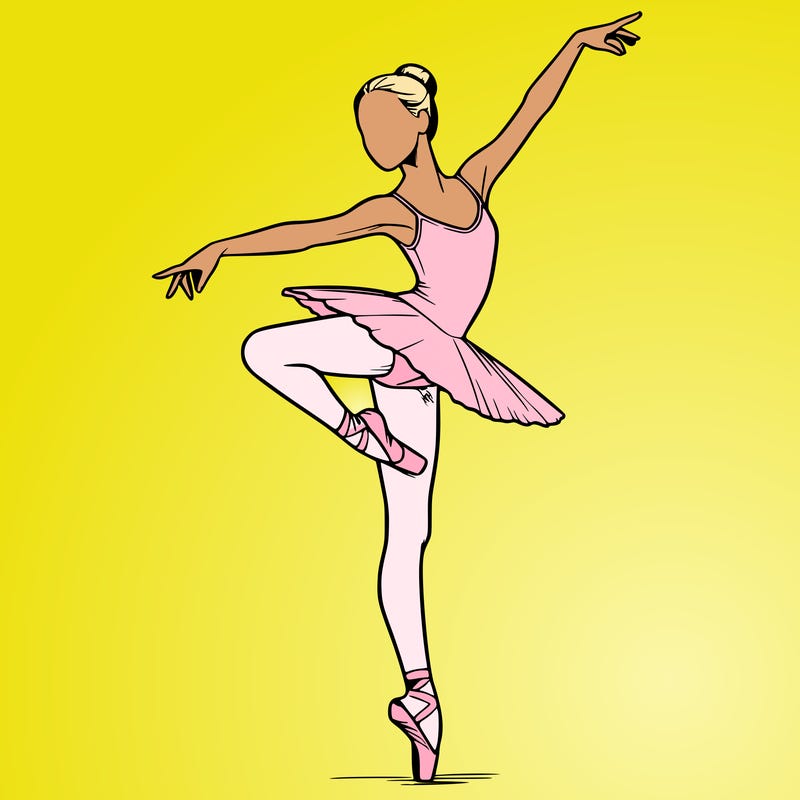 realistic person doing ballet
