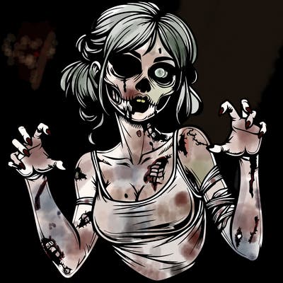 realistic zombie girl