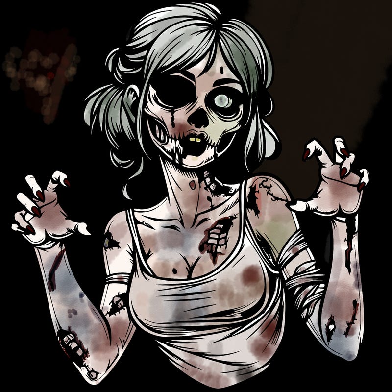 realistic zombie girl