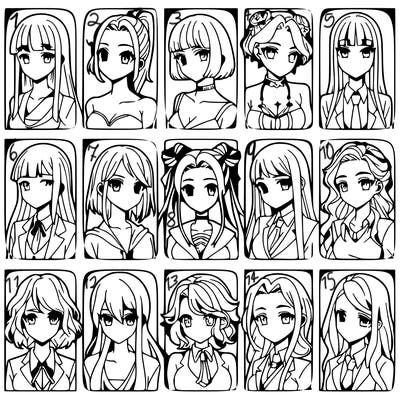 girls that look diffrent anime