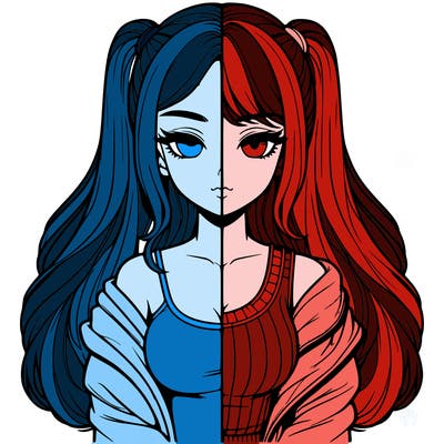 realistic girl split