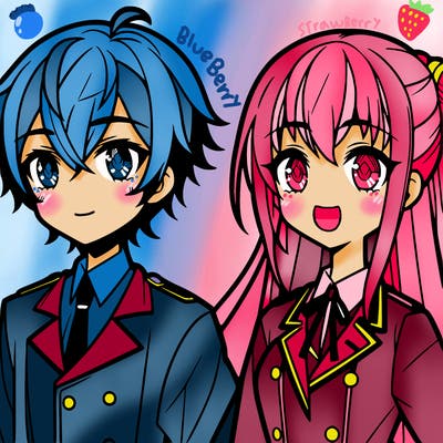 anime girl and boy