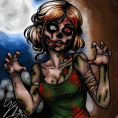 realistic zombie girl