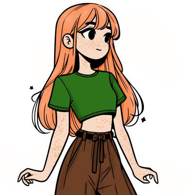 girl in a cute crop top