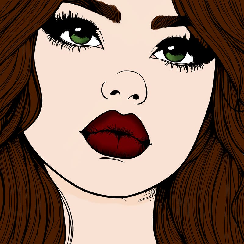 really realistic girl with lips