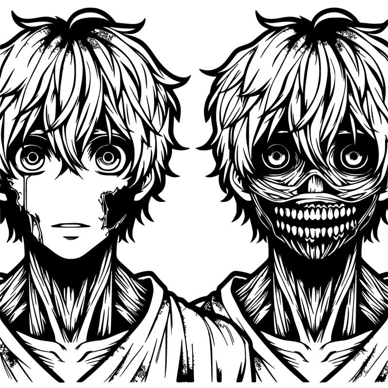 realistic hot horror anime boy