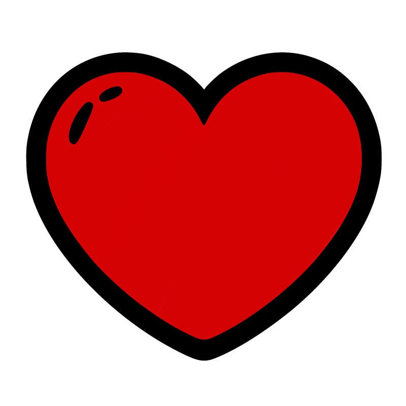 a blank heart